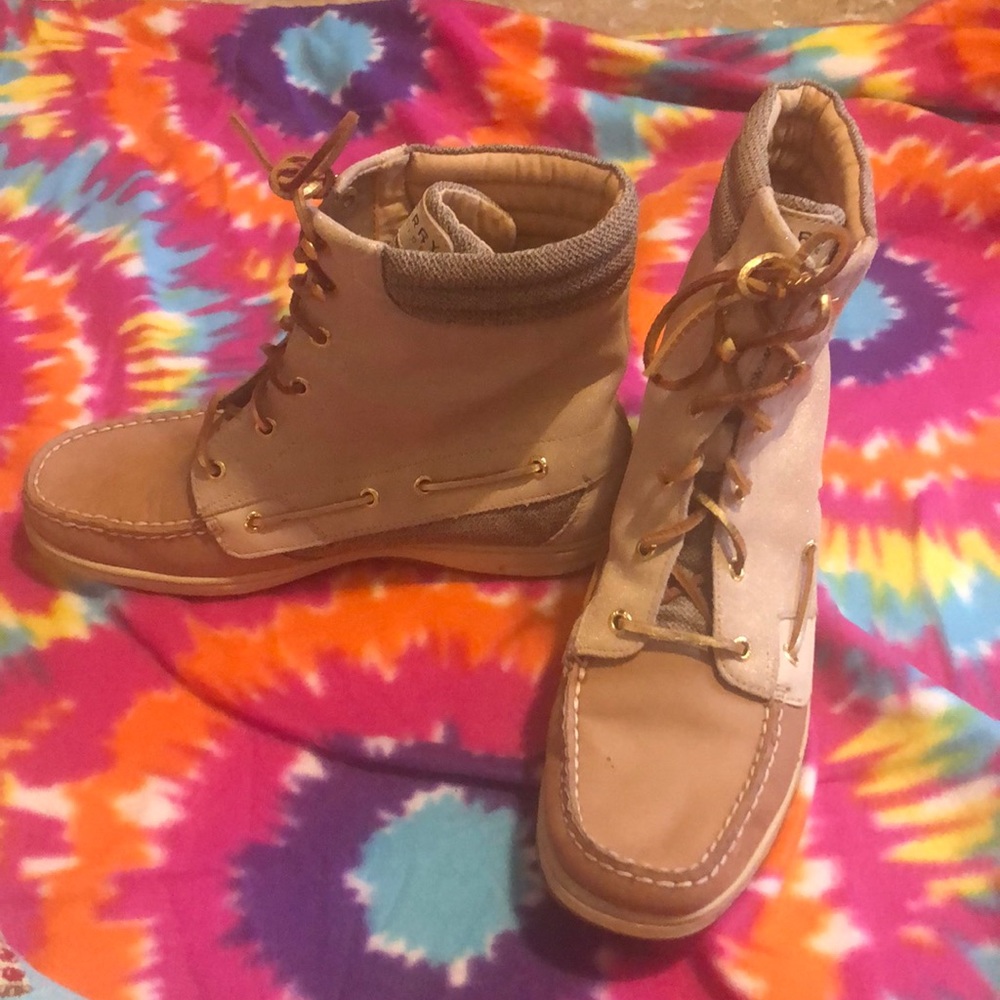 Glittery Sperry Top Sider Boots